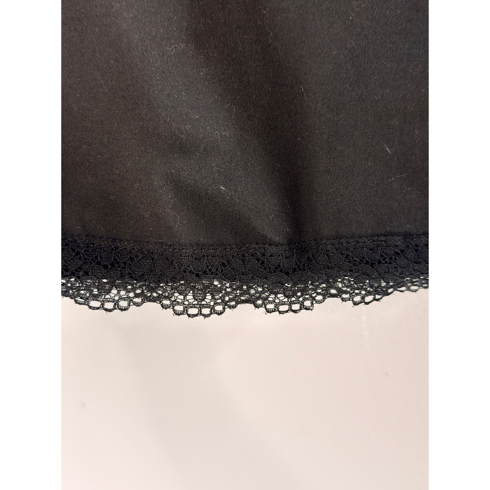 Women's Lace Trim Tank Top Black Bow Floral Babydoll Coquette Whimsigoth Small - Picture 9 of 14